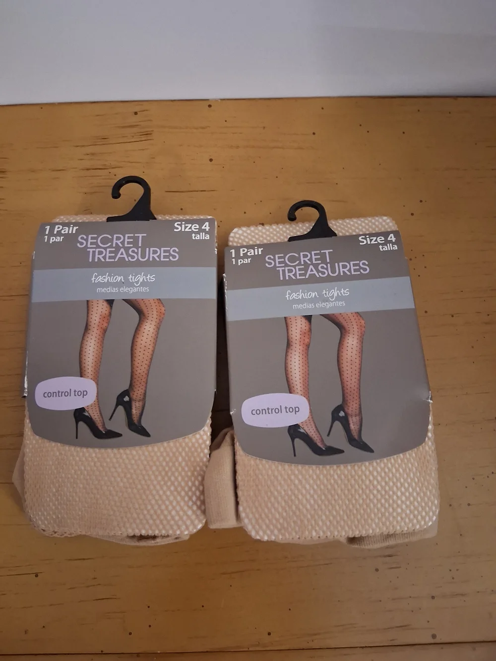 Secret Treasures Women's Fashion Tights - Beige (Size 4)
